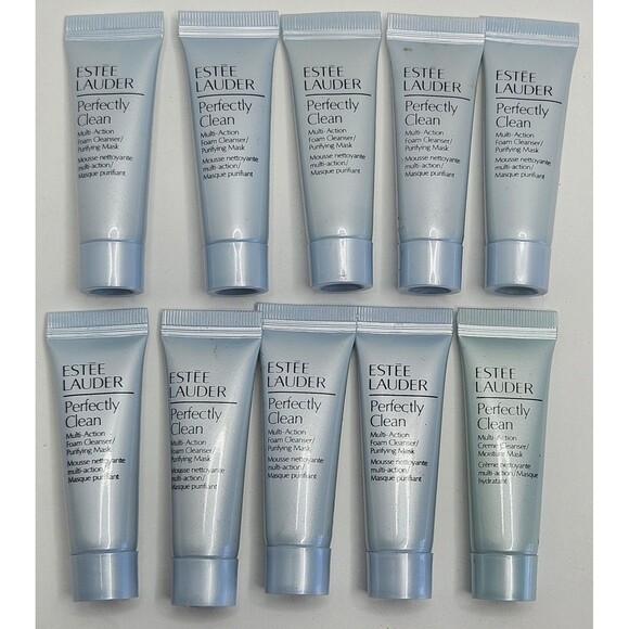 10x Estee Lauder Perfectly Clean Multi-Action Foam Cleanser/Purifying Mask .25oz - Picture 1 of 3